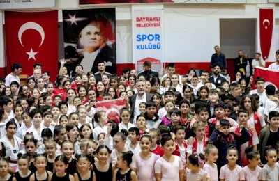 Bayraklı kış spor okulları açıldı